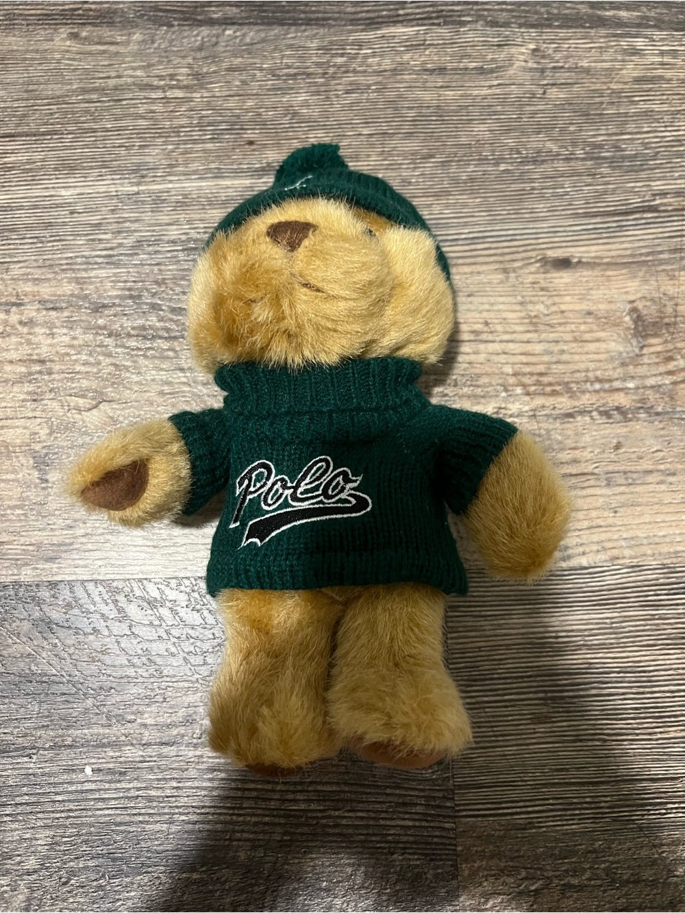 Polo by Ralph Lauren Green Knit Sweater Plush Bear